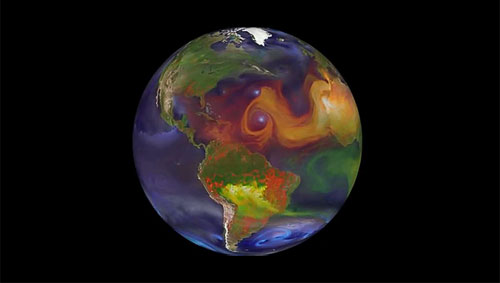 Une simulation dévoile comment la pollution asiatique crée des cyclones en amérique