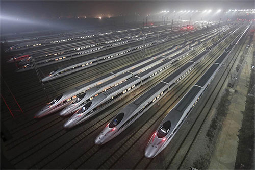 الصين تطلق أطول شبكة للسكك الحديدية فائقة السرعة